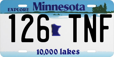 MN license plate 126TNF