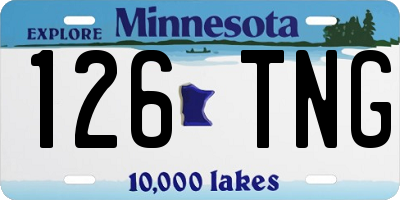 MN license plate 126TNG