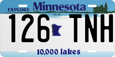 MN license plate 126TNH