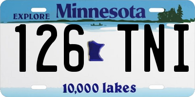 MN license plate 126TNI