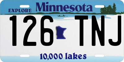 MN license plate 126TNJ