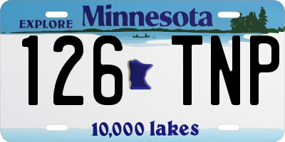 MN license plate 126TNP