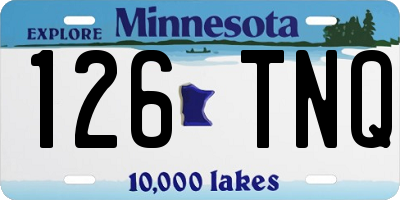 MN license plate 126TNQ