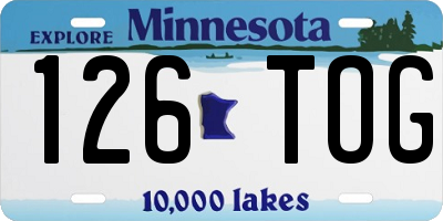 MN license plate 126TOG