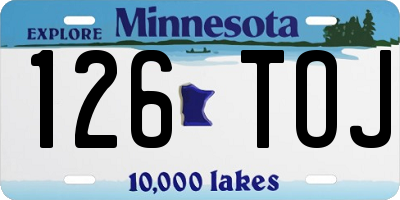 MN license plate 126TOJ