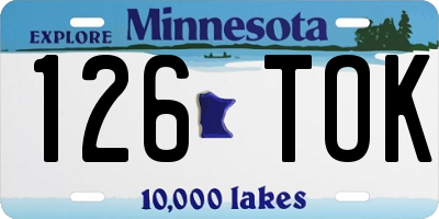 MN license plate 126TOK