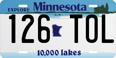 MN license plate 126TOL