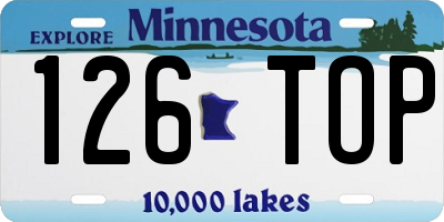 MN license plate 126TOP