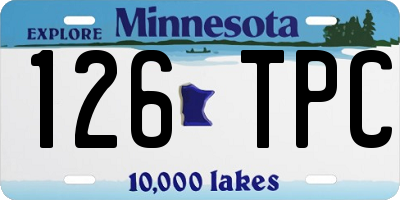 MN license plate 126TPC