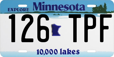MN license plate 126TPF