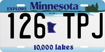 MN license plate 126TPJ