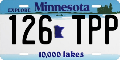 MN license plate 126TPP