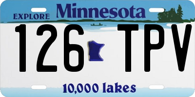 MN license plate 126TPV