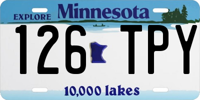 MN license plate 126TPY