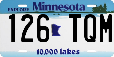 MN license plate 126TQM