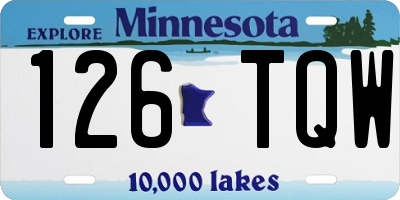 MN license plate 126TQW