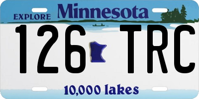 MN license plate 126TRC