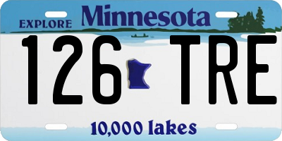 MN license plate 126TRE