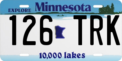 MN license plate 126TRK