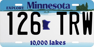 MN license plate 126TRW