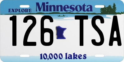 MN license plate 126TSA
