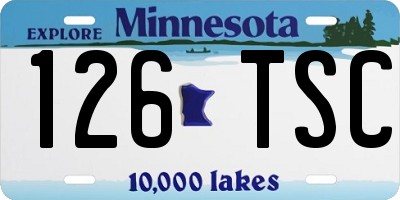 MN license plate 126TSC