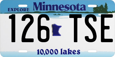 MN license plate 126TSE