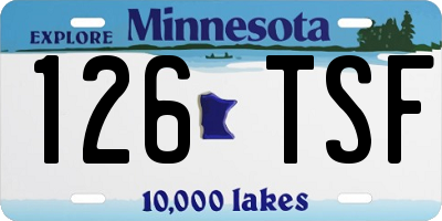 MN license plate 126TSF