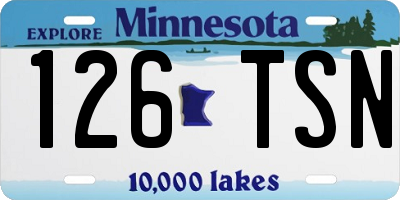 MN license plate 126TSN