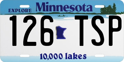 MN license plate 126TSP