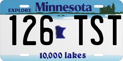 MN license plate 126TST
