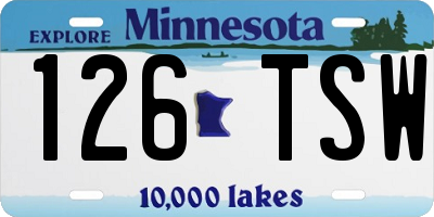 MN license plate 126TSW