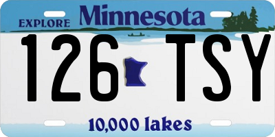 MN license plate 126TSY