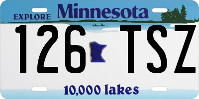 MN license plate 126TSZ
