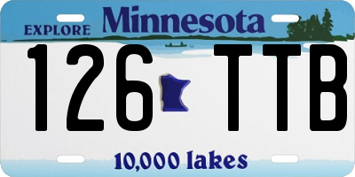 MN license plate 126TTB