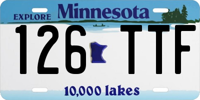MN license plate 126TTF