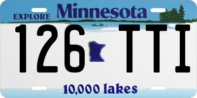 MN license plate 126TTI