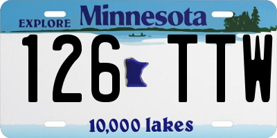 MN license plate 126TTW