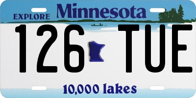 MN license plate 126TUE
