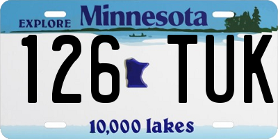 MN license plate 126TUK