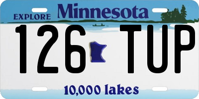 MN license plate 126TUP