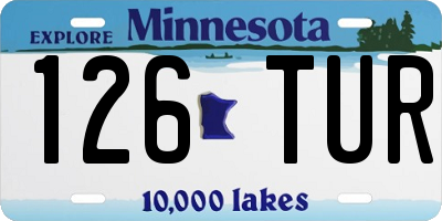 MN license plate 126TUR
