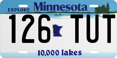 MN license plate 126TUT