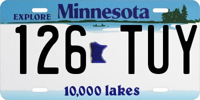 MN license plate 126TUY