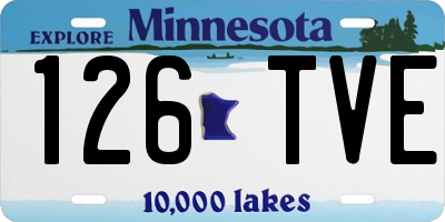 MN license plate 126TVE