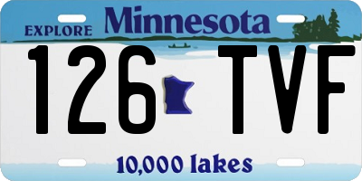MN license plate 126TVF