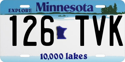 MN license plate 126TVK