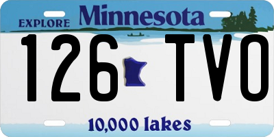 MN license plate 126TVO