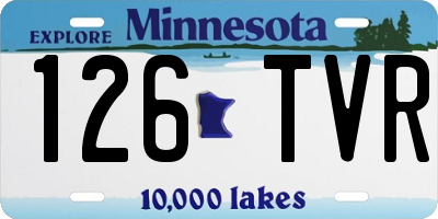 MN license plate 126TVR