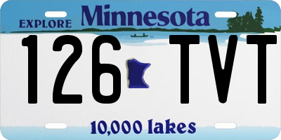 MN license plate 126TVT